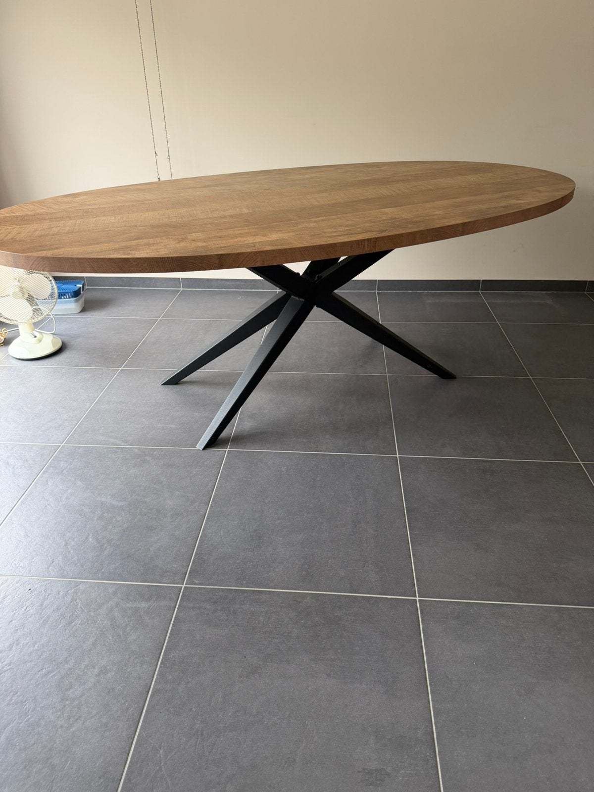 Eettafel ovaal 220x120x75, Huis en Inrichting, Ophalen, 100 tot 150 cm, 200 cm of meer, Zo goed als nieuw
