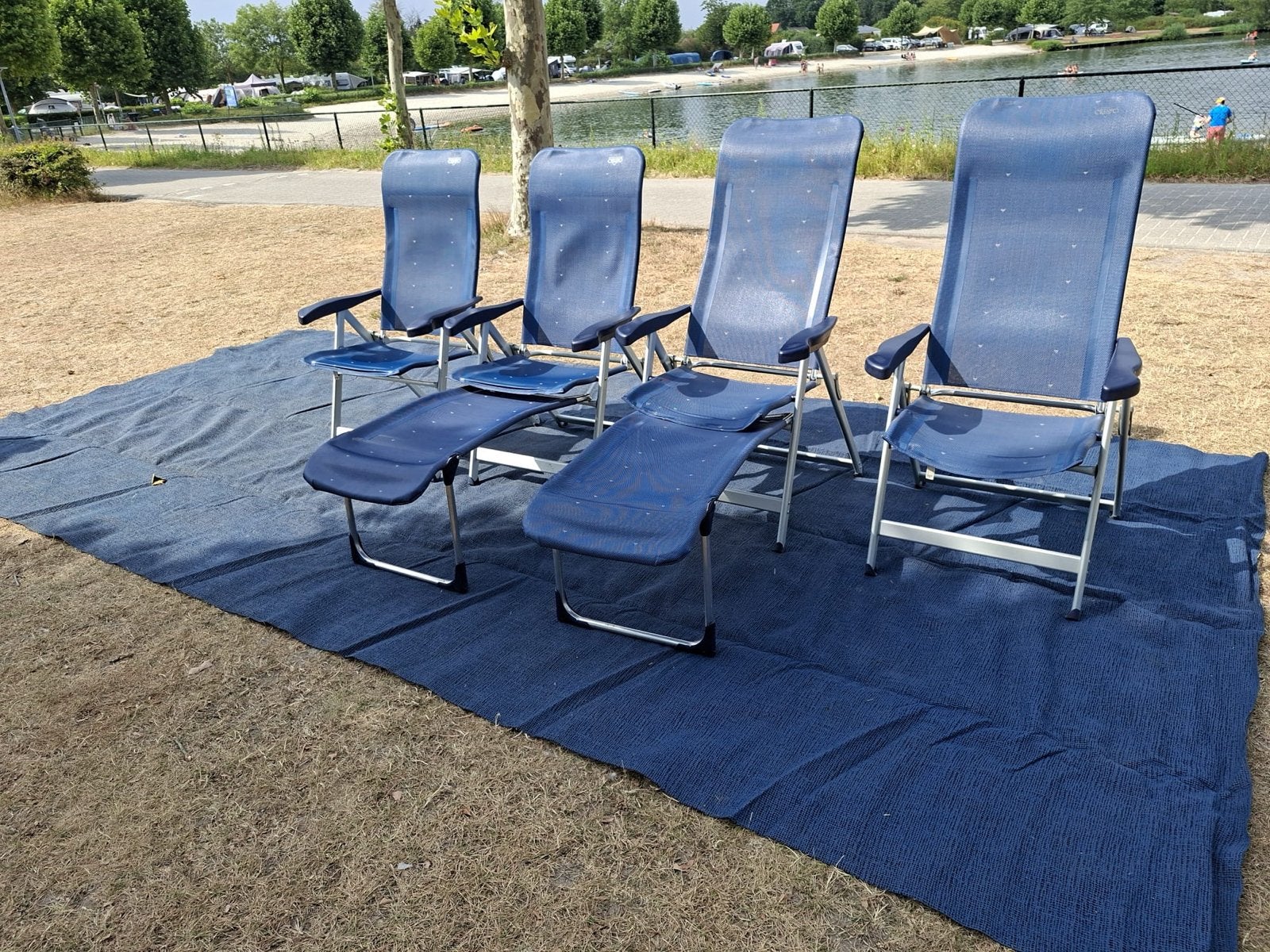 Crespo Campingstoelen en Voetenbanken - Set van 4, Ophalen, Gebruikt, Campingstoel