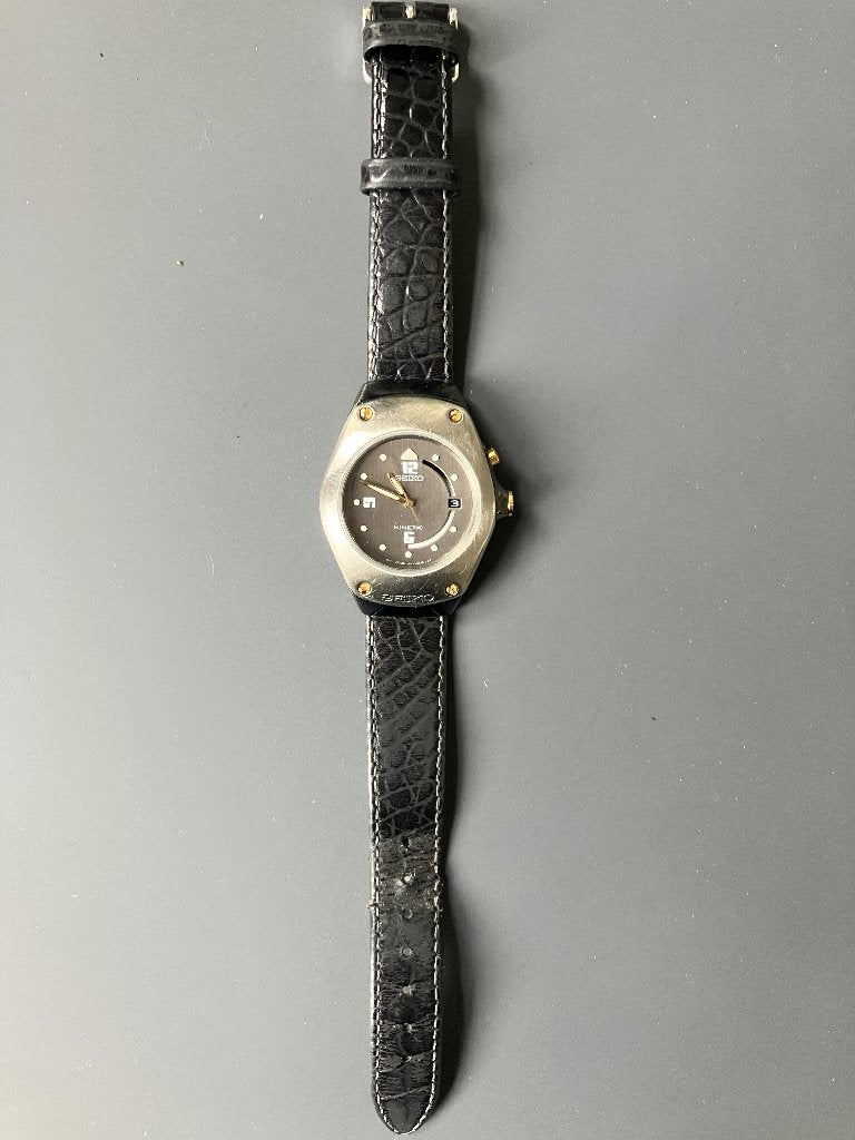 Seiko Vintage Kinetic Watch, Seiko, Staal, Verzenden, Polshorloge
