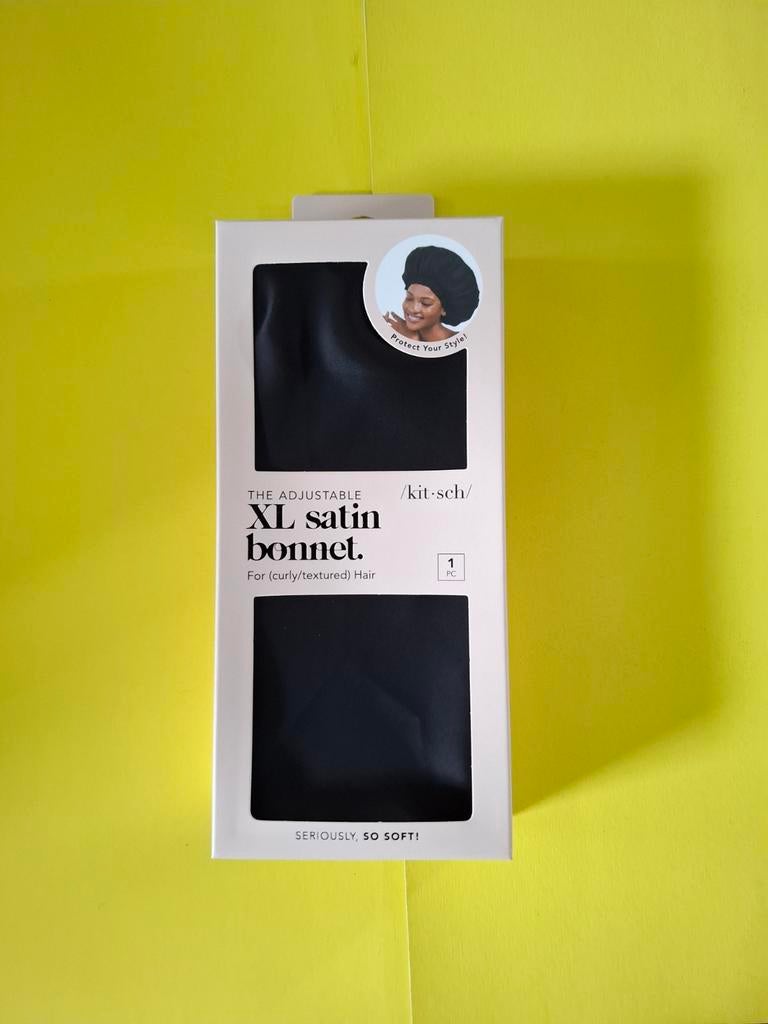 Kitsch Satijnen Slaapmuts - Zwart - NIEUW, Ophalen of Verzenden, Nieuw, Overige typen