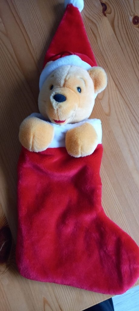 Disney Winnie de Pooh Kerstsok, Ophalen of Verzenden, Winnie de Poeh of vrienden, Nieuw, Knuffel