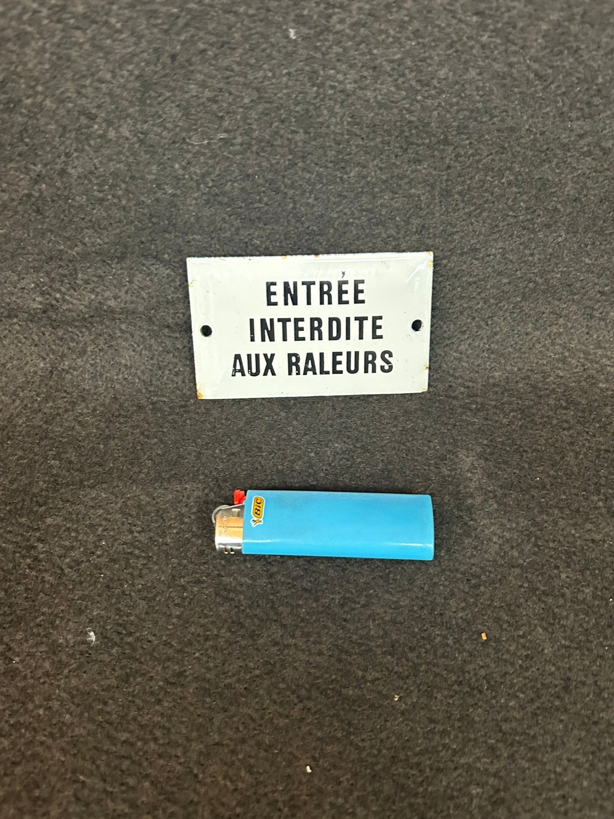 Klein emaille bordje, Ophalen of Verzenden, Gebruikt, Reclamebord