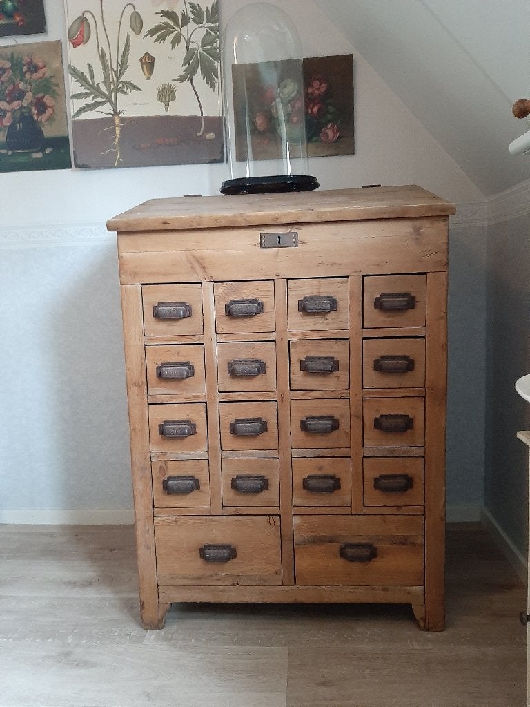 Antieke ladenkast met schrijfklep, Huis en Inrichting, Ophalen, Gebruikt, 5 laden of meer, 100 tot 150 cm