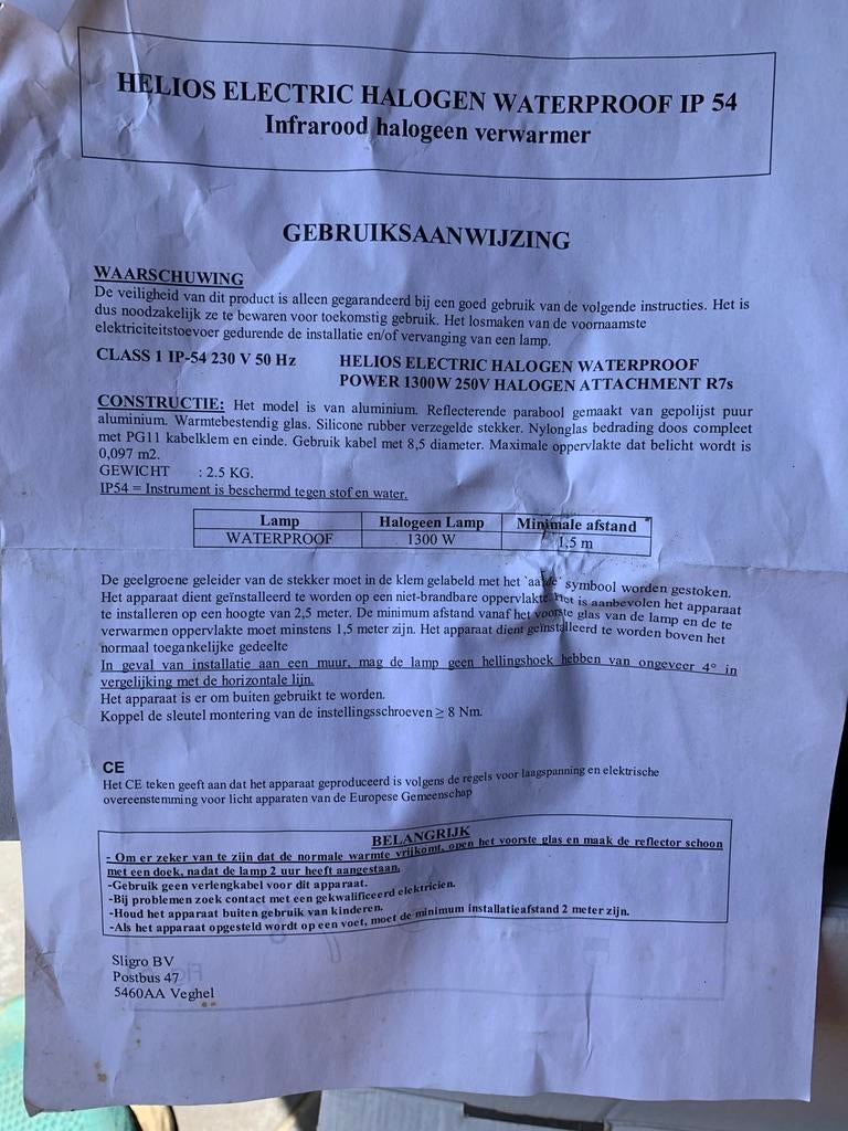 Varma Infrarood Terrasverwarming - Krachtig en Waterbestendi, Plafond, Gebruikt, Waterbestendig, Ophalen