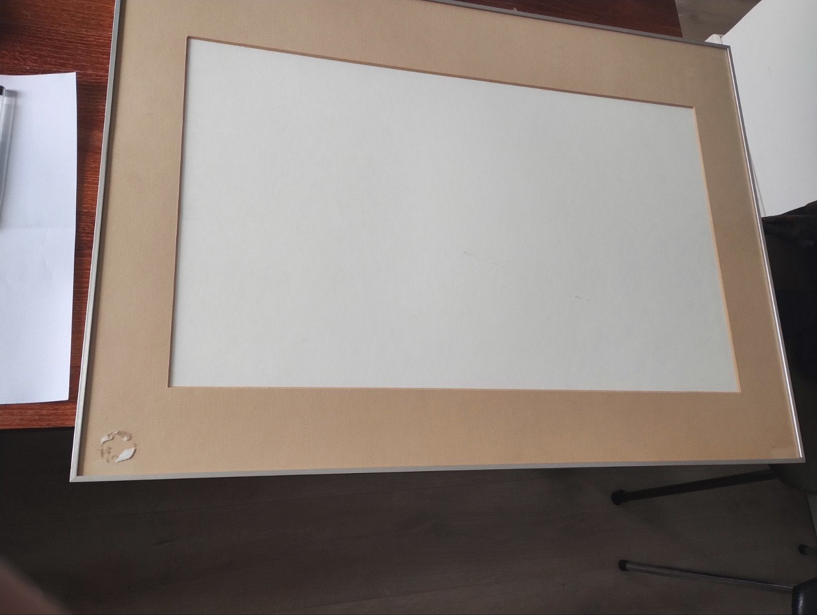 Aluminium wissellijst met passe-partout 50x70cm, 50 cm, Met glas, Ophalen of Verzenden, Zo goed als nieuw