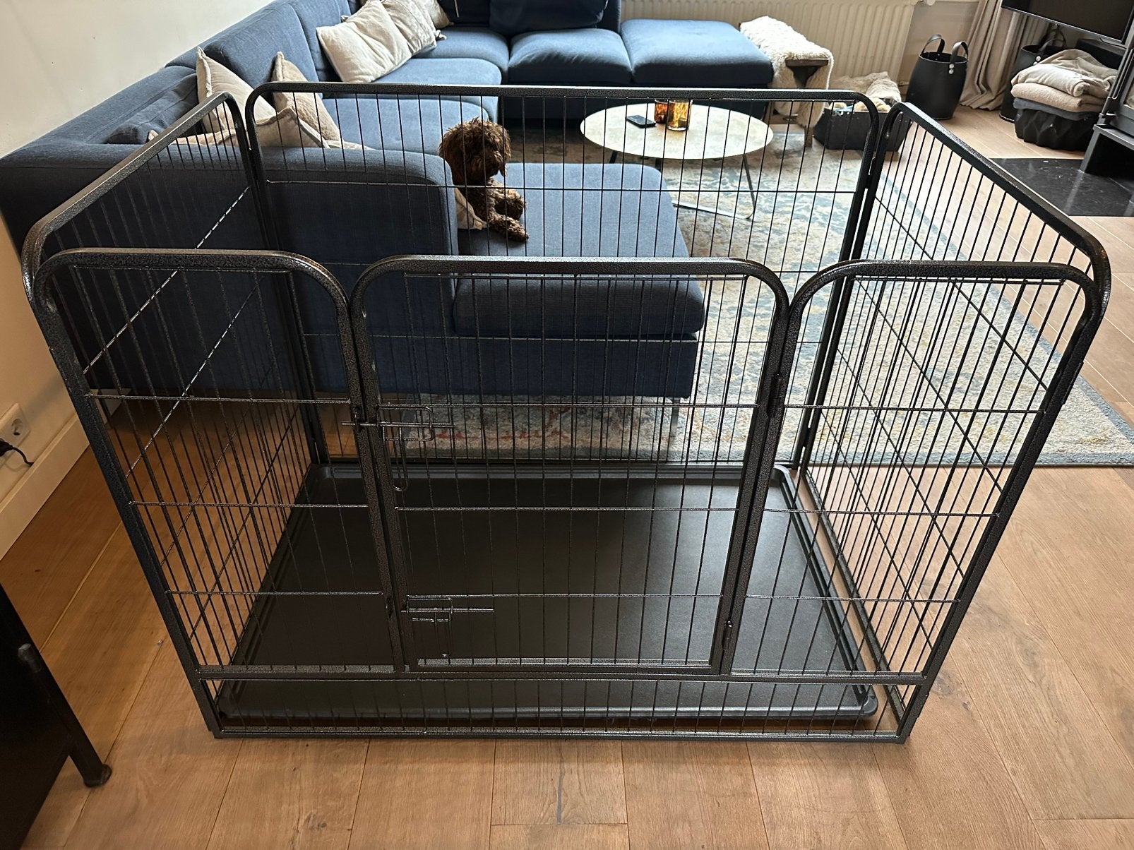 XL puppyren hondenkennel bench B120/L75/H90, Ophalen, Zo goed als nieuw