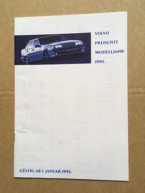 Prijslijst   Volvo          Modeljaar   1995          Duits, Ophalen of Verzenden, Zo goed als nieuw, Volvo