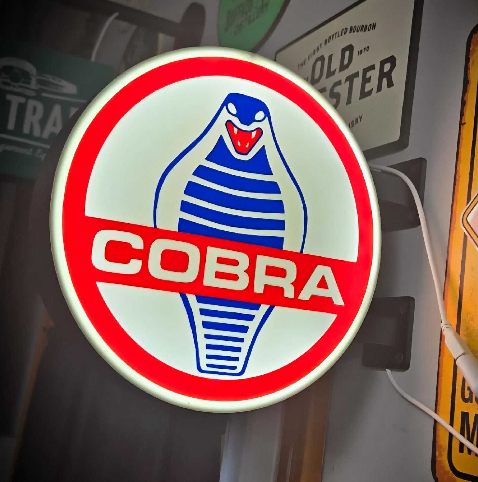 Dubbelzijdige LED Lichtbak Ø30cm - Cobra Logo, Ophalen of Verzenden