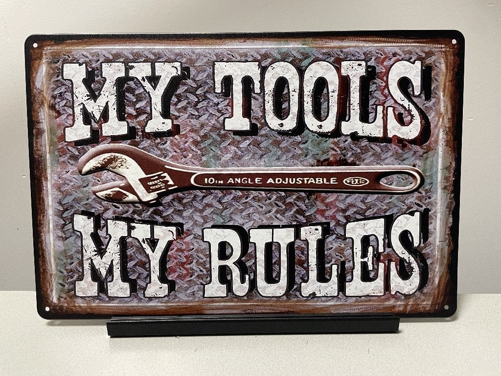 MY TOOLS …. tekstbord (Old Look), Www.pand50.nl, Nieuw, Ophalen of Verzenden, Printer 29B Coevorden