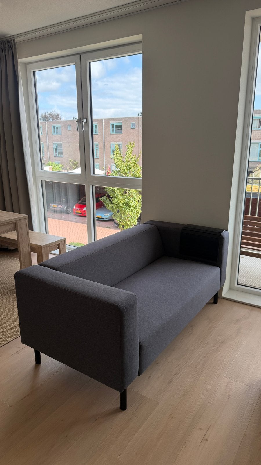 IKEA Klippan 2-zitsbank in grijs stof - Zo goed als nieuw, 150 tot 200 cm, Tweepersoons, 75 tot 100 cm, Ophalen of Verzenden
