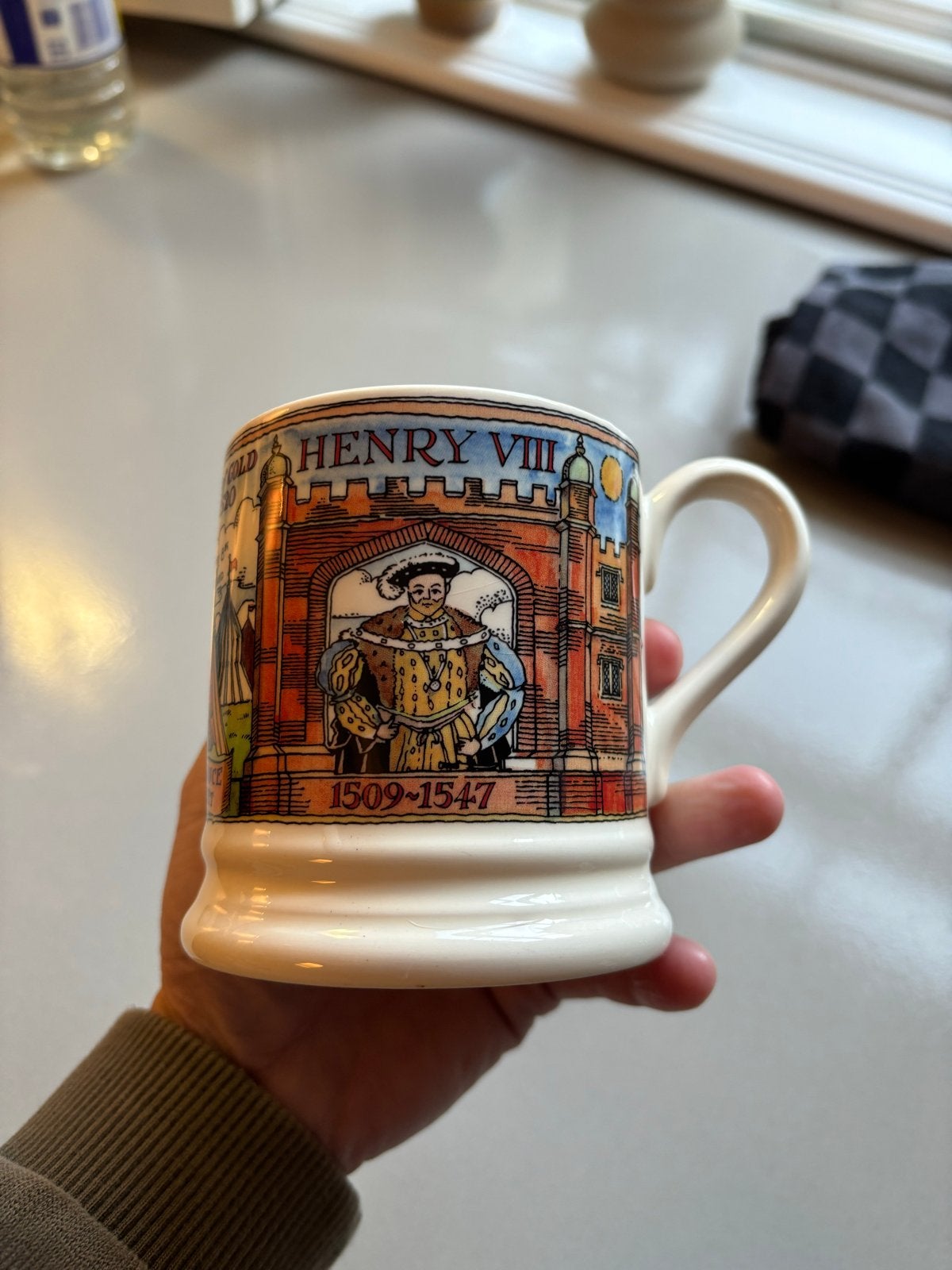 4 Emma Bridgewater 1/2 pint mokken - diverse designs, Zo goed als nieuw, Emma Bridgewater, Overige stijlen, Aardewerk