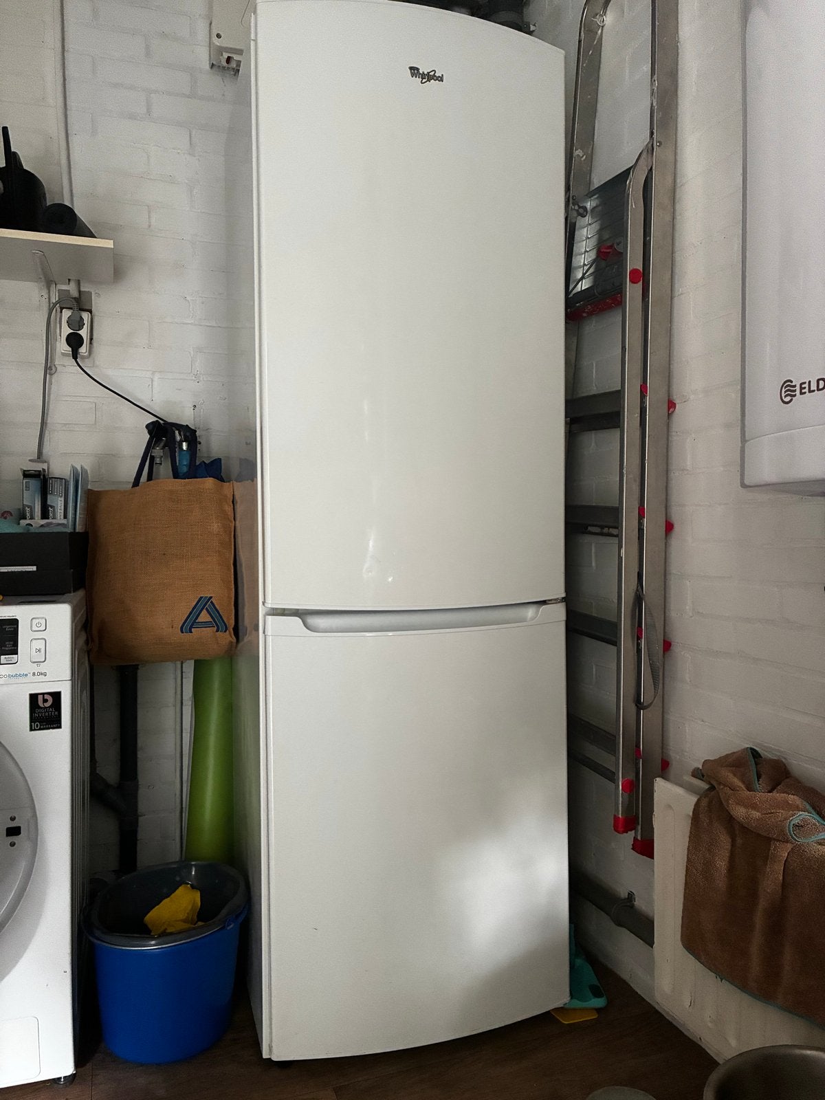 Whirlpool WBE34112 W Koel-vriescombinatie incl handleiding, Witgoed en Apparatuur, Gebruikt, 200 liter of meer, 60 cm of meer