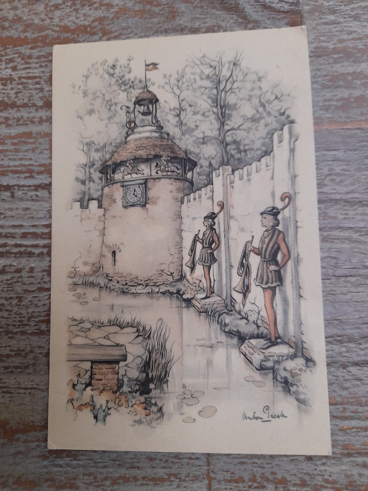 Ansichtkaart Efteling Sprookjesbos de magische klok, Verzenden, Gebruikt, Overige typen