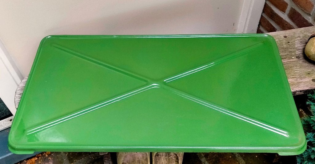Antiek Groen Emaille - Geëmailleerde Fornuis / Gasstel Plaat, Ophalen of Verzenden
