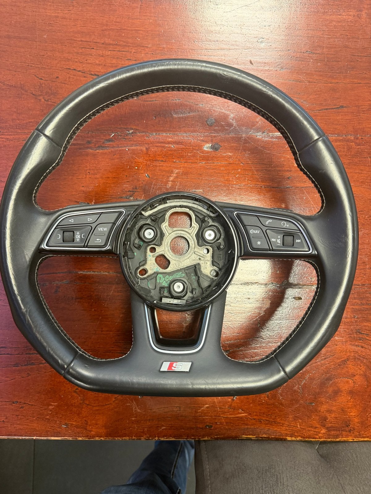 Audi S line Stuurwiel - Leder, Multifunctioneel, Gebruikt, Auto-onderdelen, Ophalen of Verzenden, Gebruikt, Audi