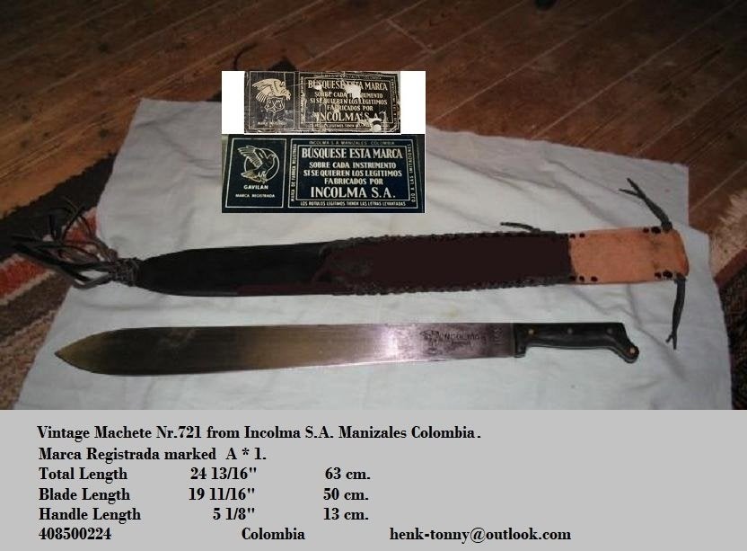 T.k.a. Vintage Machete., Ophalen of Verzenden, Landmacht, Overige gebieden, Zwaard of Sabel