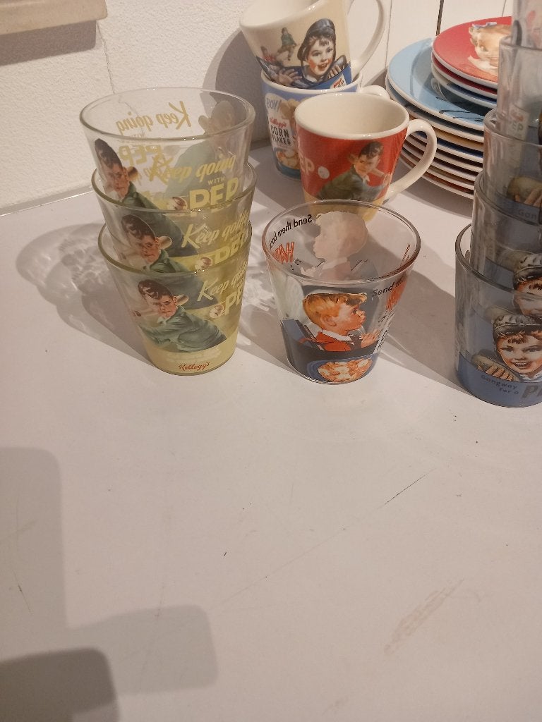 Kellogs servies, Gebruikt, Keramiek, Ophalen of Verzenden, Bord(en)