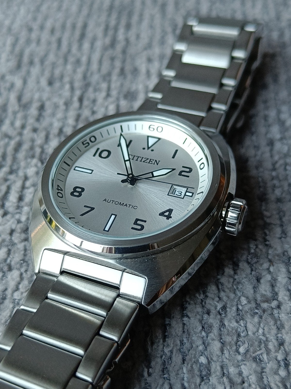 Citizen NJ0100-89A Field Pilot Automatic, Staal, Staal, Ophalen of Verzenden, Zo goed als nieuw