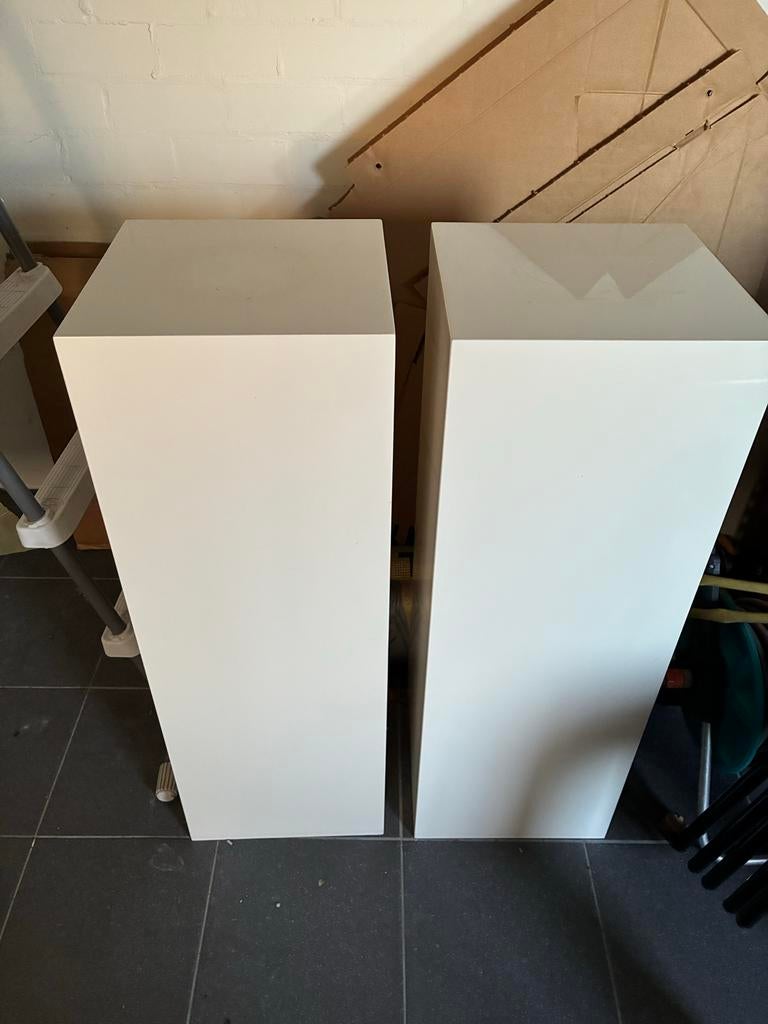 Set van 2 witte  zuilen 100x35x35 cm, Ophalen, Gebruikt