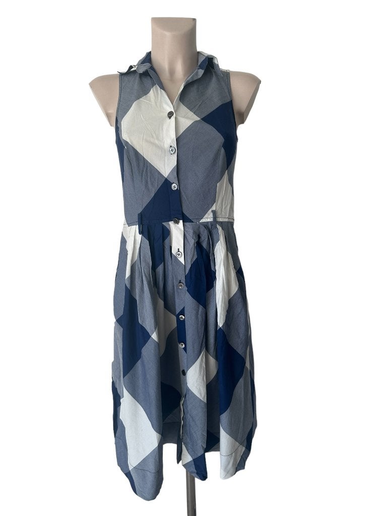Zenggi jurk S, Kleding | Dames, Jurken, Zo goed als nieuw, Blauw, Onder de knie, Verzenden