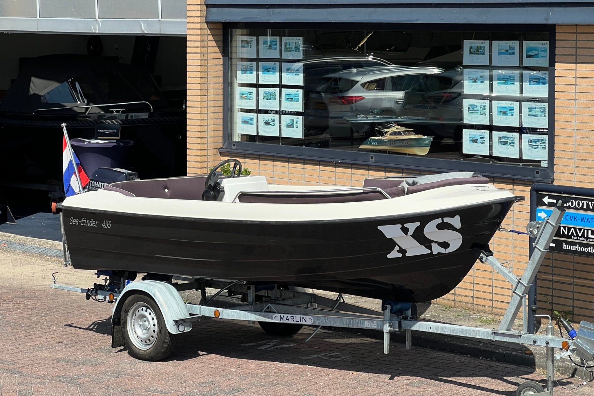 Sloep Seafinder 435, Watersport en Boten, Sloepen, Gebruikt, Overige typen, Overige merken, Buiskap, Zwemtrap/-plateau, Overige brandstoffen