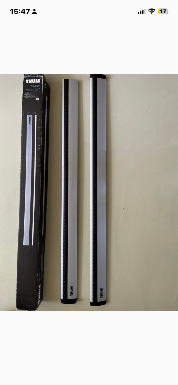 Thule WingBar 960 dakdragers - 108 cm - Aluminium, Auto diversen, Dakdragers, Ophalen of Verzenden, Gebruikt