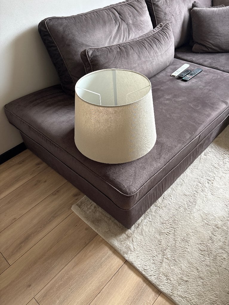 Grote linnen lampenkap taps, Ophalen, Gebruikt, Overige typen, Beige