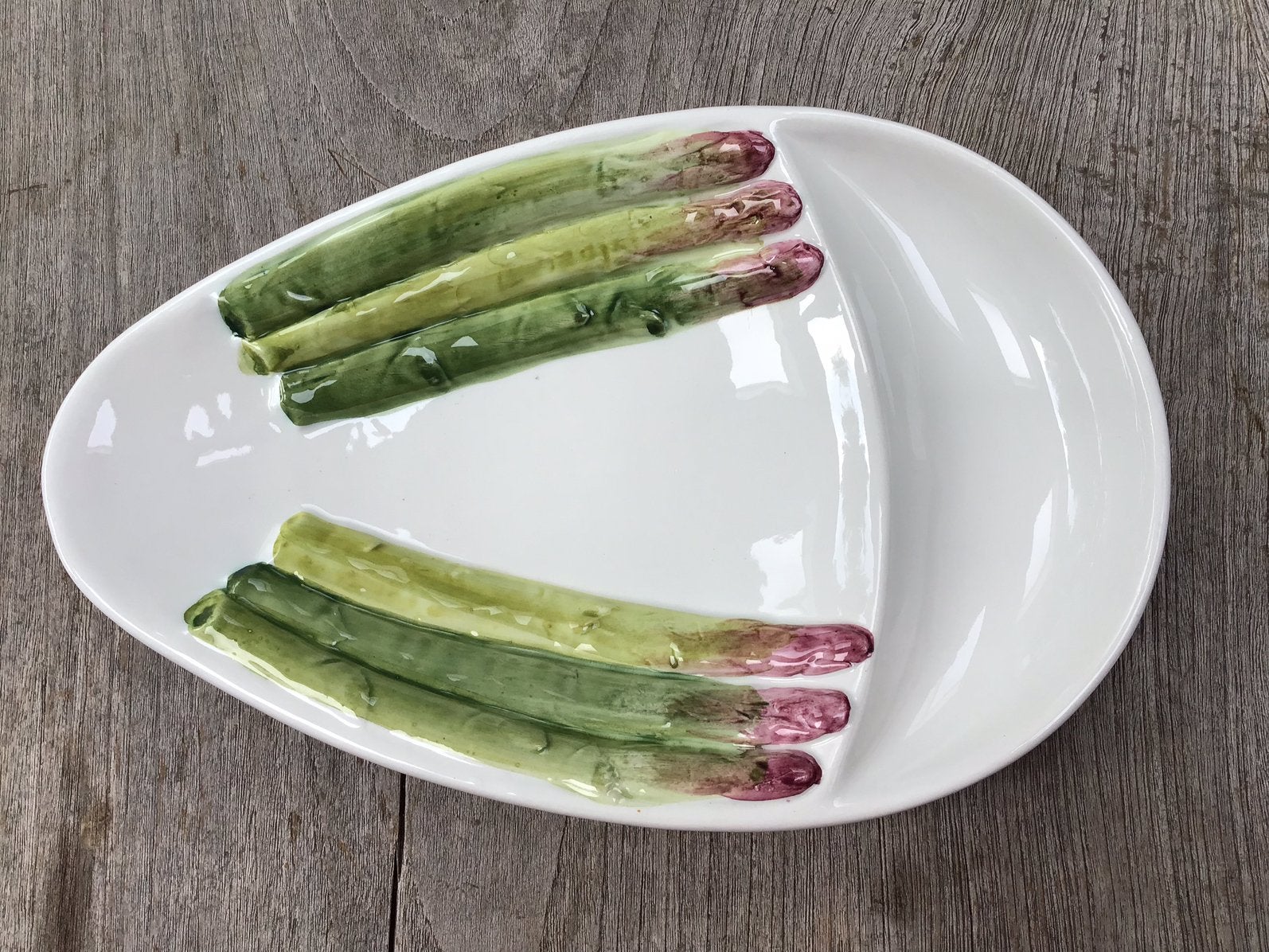 GROTE “ASPERGES SCHAAL” ITALY 30x20 cm, Ophalen of Verzenden