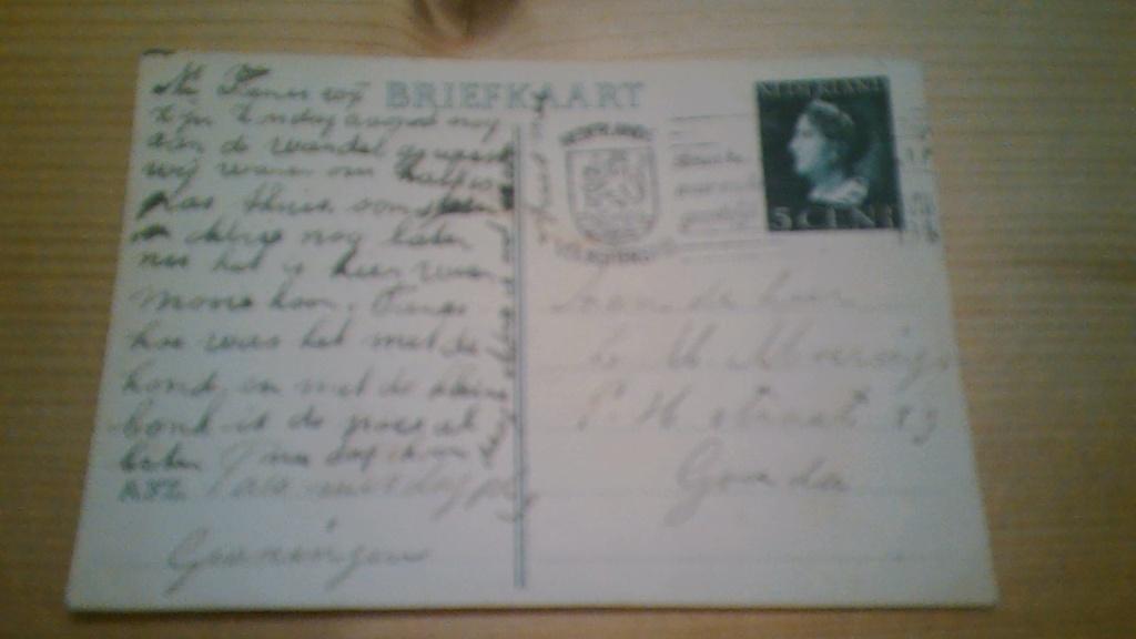Briefkaart, Verzenden, Gestempeld