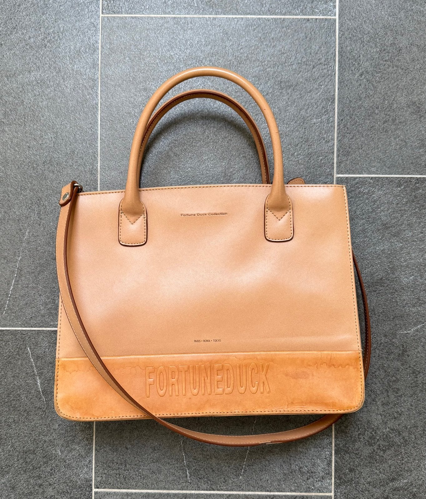 Fortune duck tas, Verzenden, Zo goed als nieuw, Bruin, Handtas
