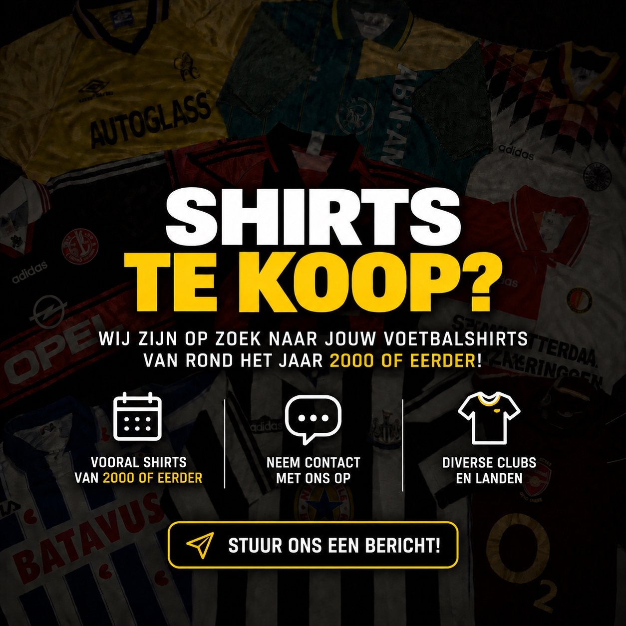 Wij zijn op zoek naar jouw voetbalshirts!, Ophalen of Verzenden, Zo goed als nieuw, Buitenlandse clubs, Shirt