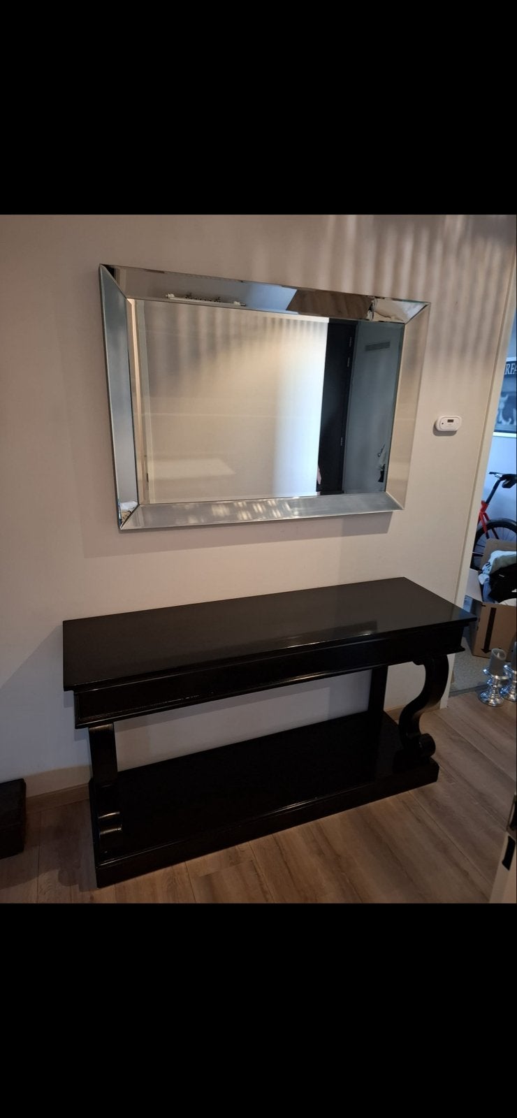 Zwarte sidetable te koop!, Ophalen, Gebruikt, 75 – 100, Rechthoekig
