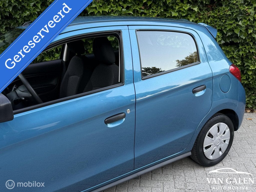 Mitsubishi Space Star 1.0 NAP|Airco|Bluetooth|Trekhaak|, Voorwielaandrijving, Gebruikt, Blauw, Start-stop-systeem