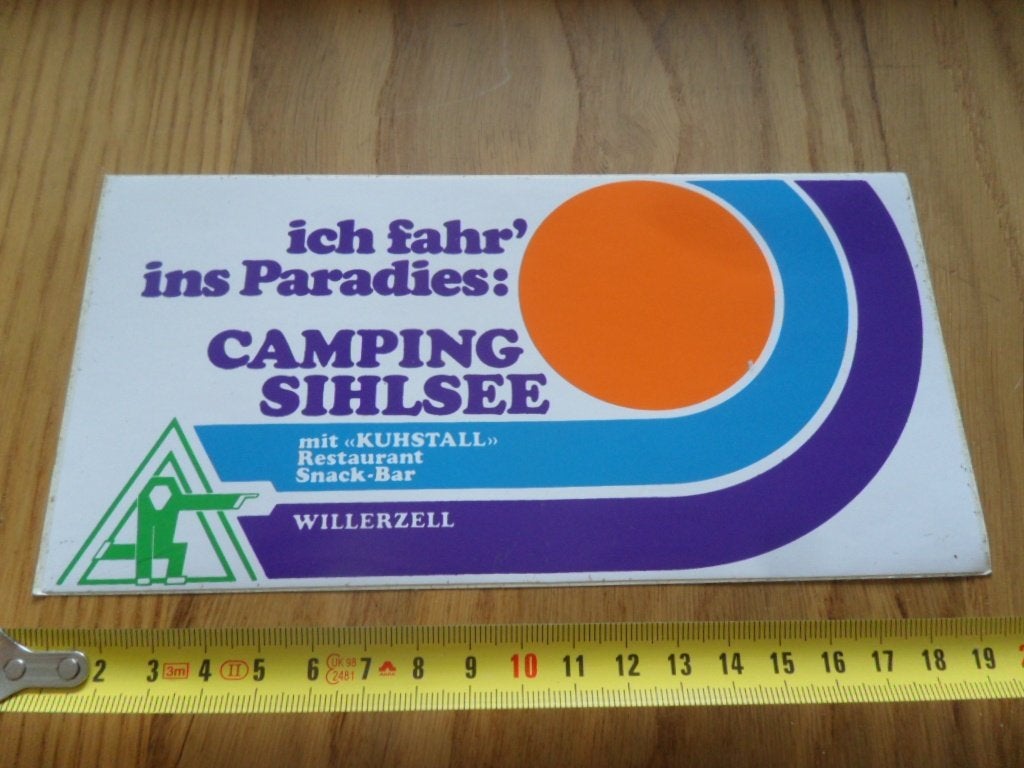 sticker Zwitserland Willerzell  Camping SIHLSEE KUHSTALL, Ophalen of Verzenden, Zo goed als nieuw