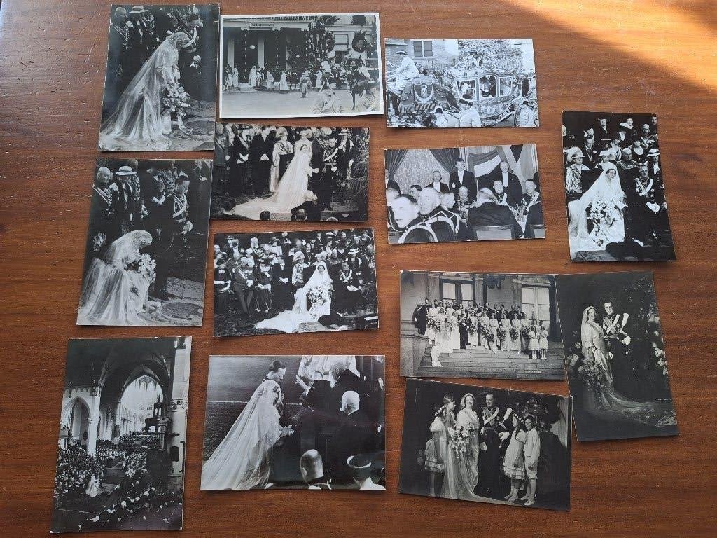 13x ansicht en fotokaart Huwelijk Juliana en Bernhard 1937, Verzenden, 1920 tot 1940, Feest(dag)
