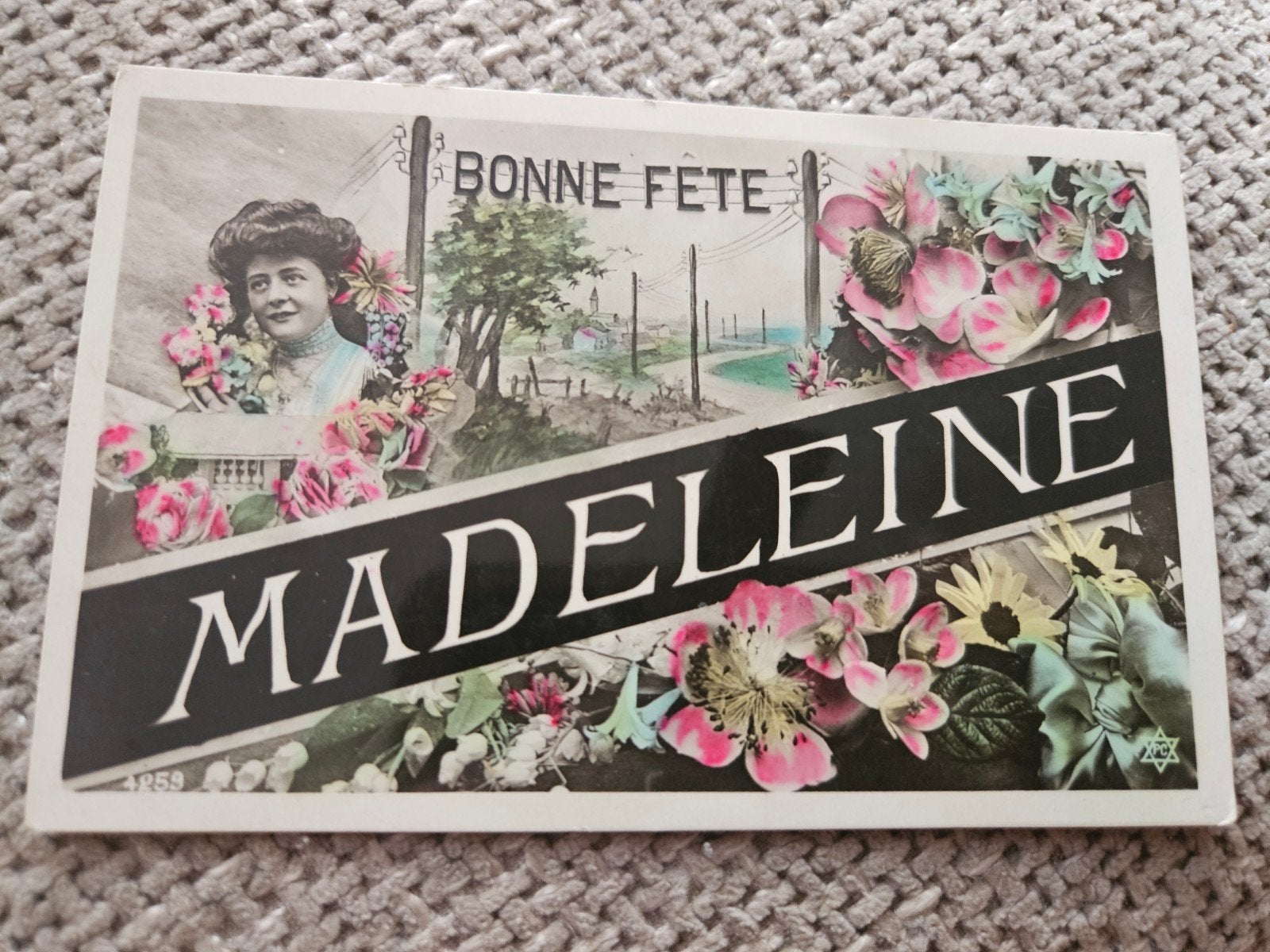 Madeleine naam kaart 1920, Ophalen of Verzenden, 1920 tot 1940, Ongelopen