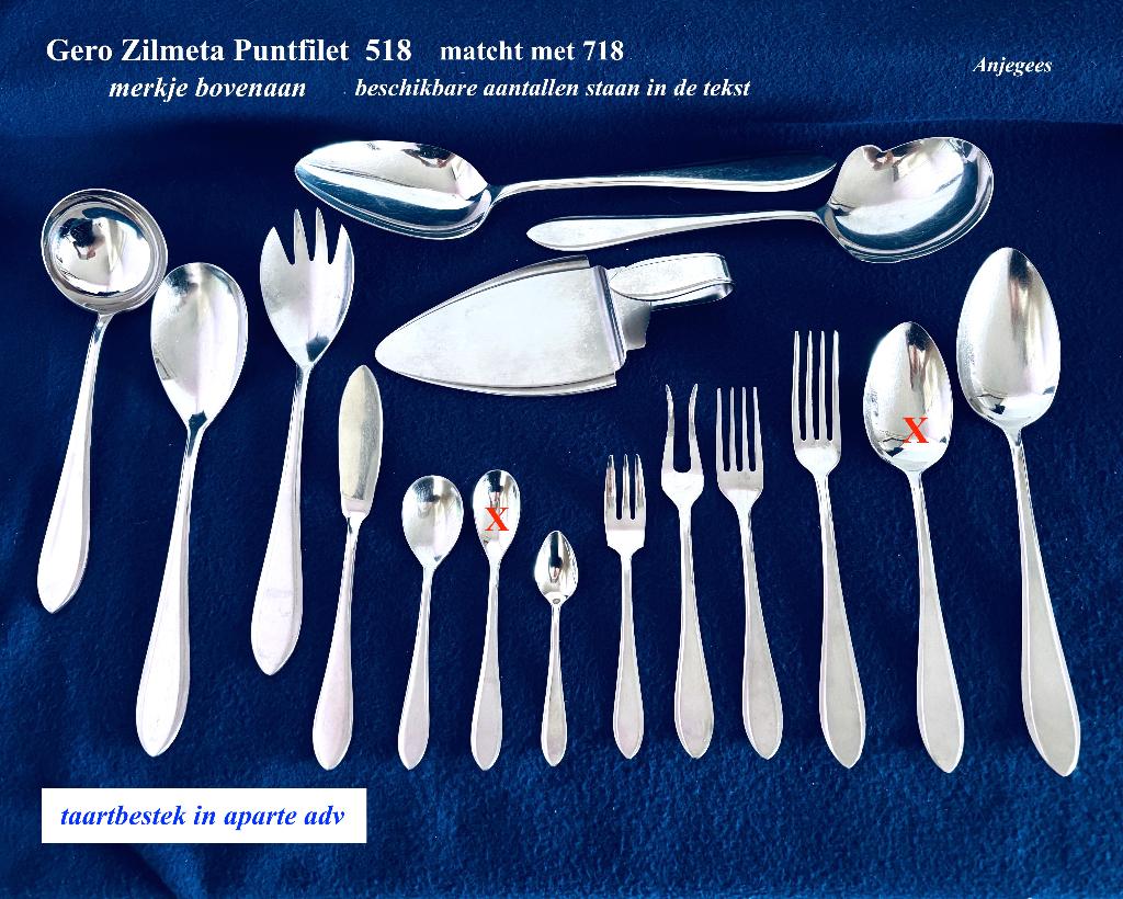 Teab 84 in 1 koop OF Per Stuk Gero Zilmeta 518 Matcht 718, Antiek en Kunst, Ophalen