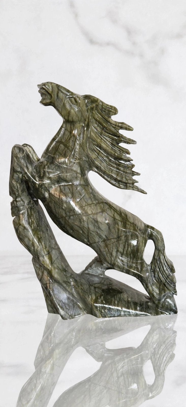 Prachtig Xiuyan jade paard!, Ophalen of Verzenden