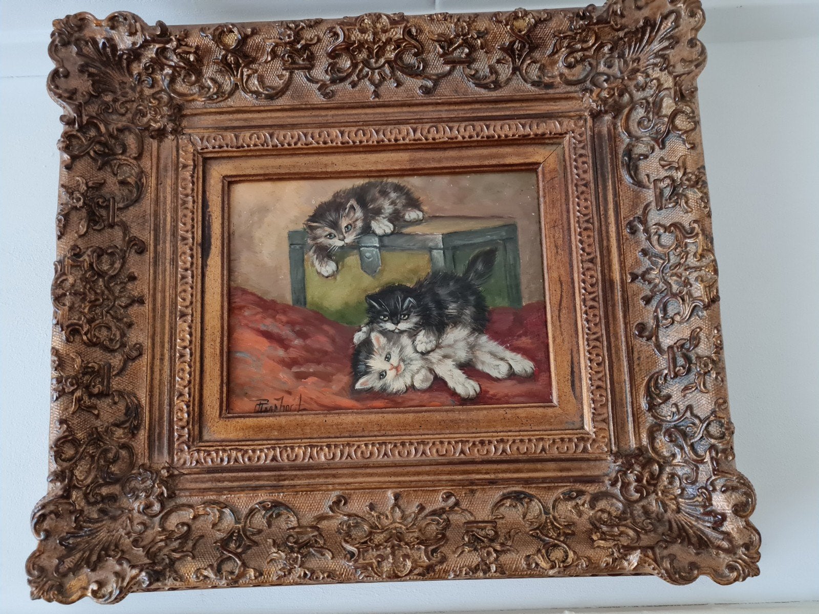 poezen schilderij, Ophalen