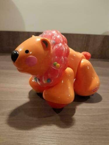 K69 Speelgoed leeuwtje Fisher Price, Ophalen of Verzenden, Zo goed als nieuw, Rammelaar, Met geluid