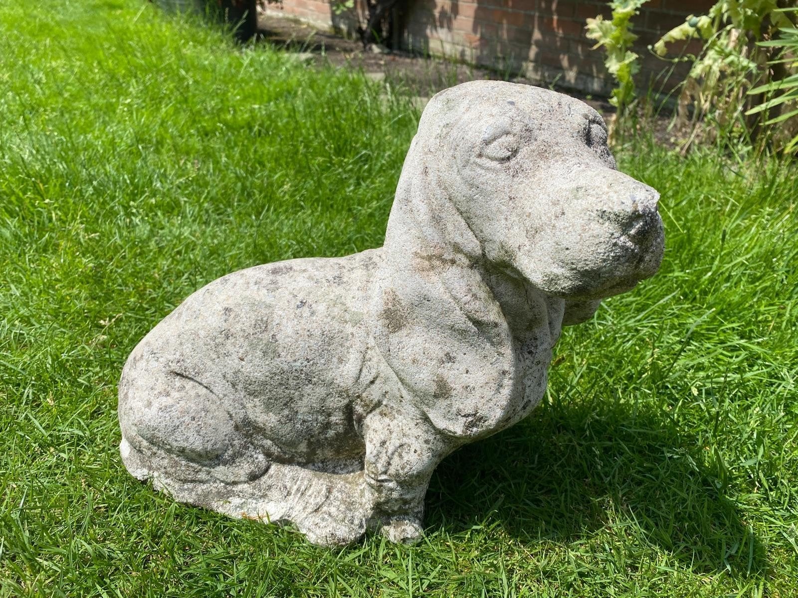 stenen beeld hond, Ophalen, Gebruikt, Steen, Dierenbeeld
