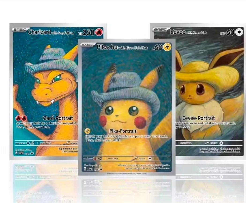 Pokémon Van Gogh: Pikachu, Eevee & Charizard kaarten, Ophalen of Verzenden, Nieuw, Meerdere kaarten