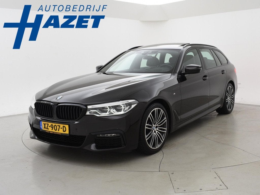 BMW 5-serie Touring 520i 184 PK M-SPORT H.E AUT. *ALMANDINBR, Auto's, Automaat, 1998 cc, Achterwielaandrijving, 4 cilinders