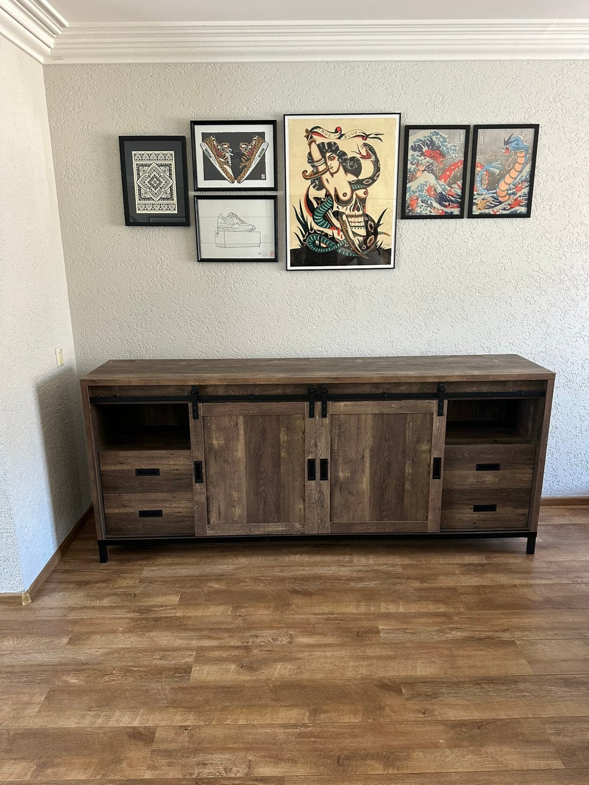 Dressoir met schuifdeuren, Huis en Inrichting, Met lade(s), Zo goed als nieuw, 25 tot 50 cm, Ophalen