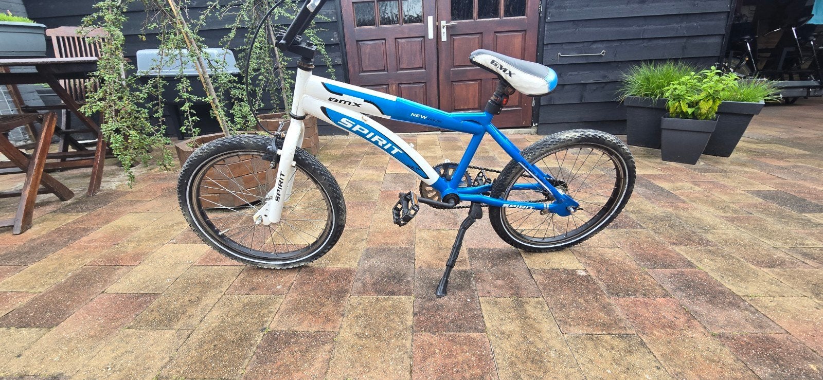Spirit BMX Fiets - Blauw/Wit,, Fietsen en Brommers, Fietsen | Crossfietsen en BMX, Staal, Velgrem, 20 tot 24 inch, Ophalen of Verzenden