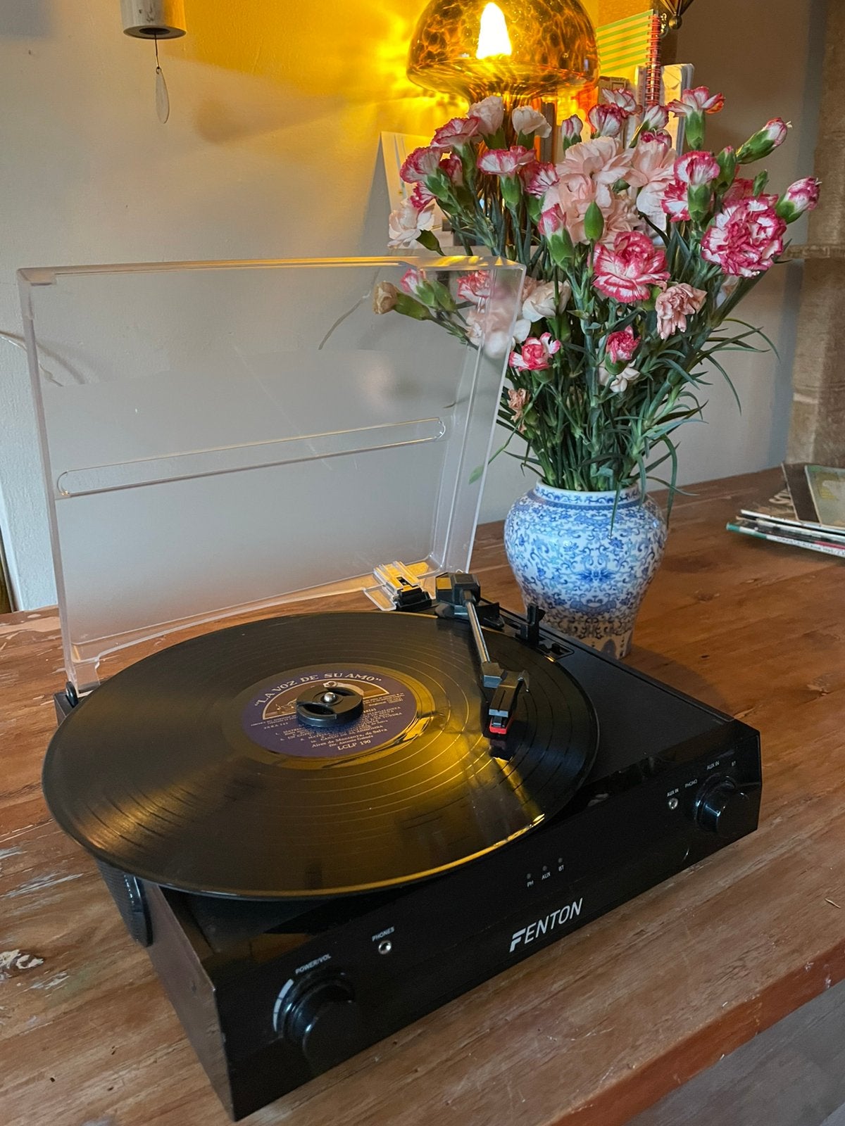Fenton Retro Platenspeler + 9 LP’s, Ophalen of Verzenden, Zo goed als nieuw, Thorens