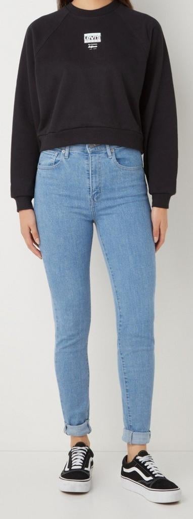Levi's high waist spijkerbroek blauw maat 28 merk broek levi, W28 - W29 (confectie 36), Gedragen, Levi's, Verzenden