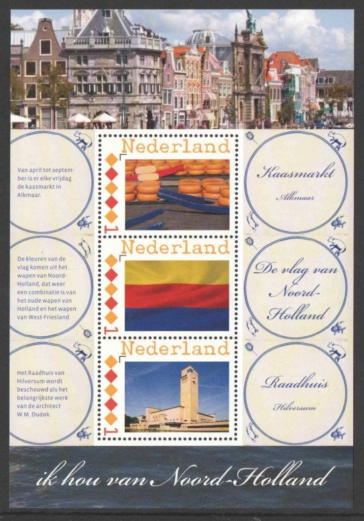 Postzegels Ik houd van Nederland: Noord-Holland, Ophalen of Verzenden, Na 1940, Postfris