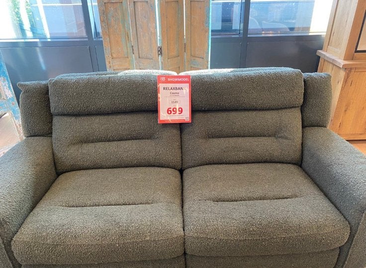 Mooie 2,5 zits met 2x relaxfunctie, Ophalen, 75 tot 100 cm, Rechte bank, Stof
