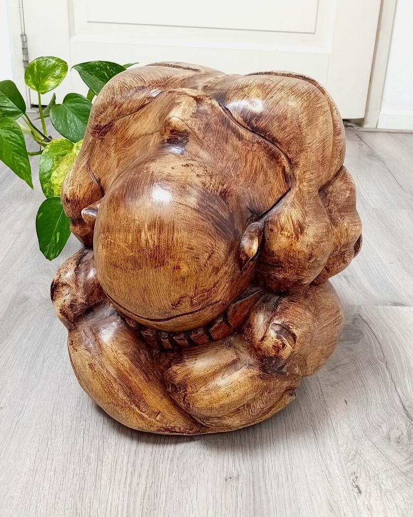 vintage treurboeddha, orang malu groot, Huis en Inrichting, Woonaccessoires | Boeddhabeelden, Ophalen of Verzenden